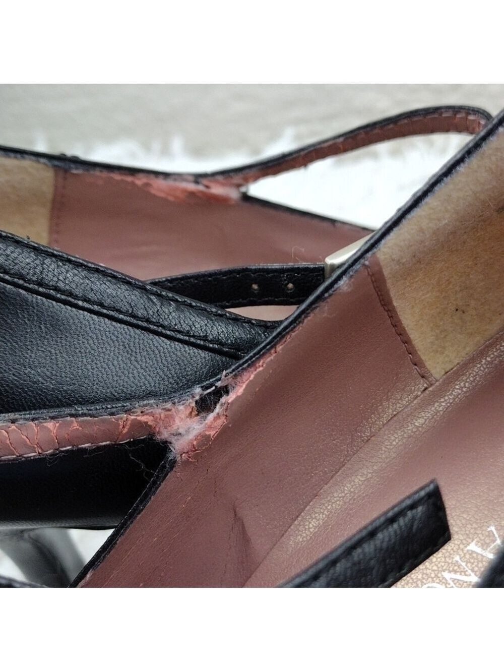 Enzo Angiolini Black Leather Upper Round Toe Mid Heel Buckled Mary Jane Shoe - Picture 12 of 16